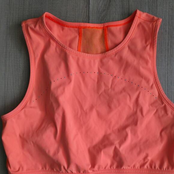 Lululemon Hotty Hot Cropped Tank Highlight Orange Activewear Top Women Sz 6 - Picture 5 of 7